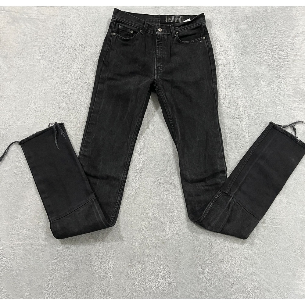 Vale Lives Jeans Mens 30x44 Black Denim Straight Leg Long Modern 90s Grunge‎
